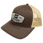 Woven Patch on Brown/Khaki Hat - hat-bp-brown/khaki