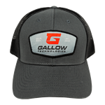 Red Gallow Woven Patch on Charcoal/Black Hat - hat-rp-charcoal/black