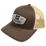 Woven Patch on Brown/Khaki Hat - hat-bp-brown/khaki