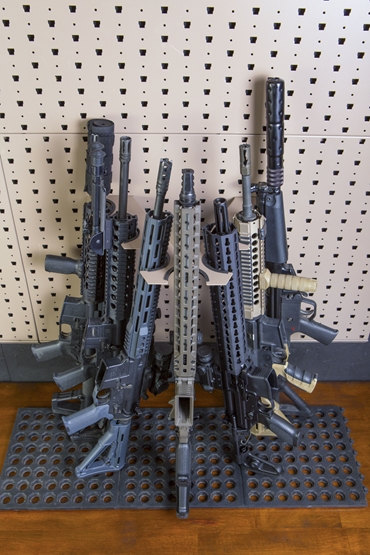 Vertical Retail Display Hanger Left - 3 Rifles